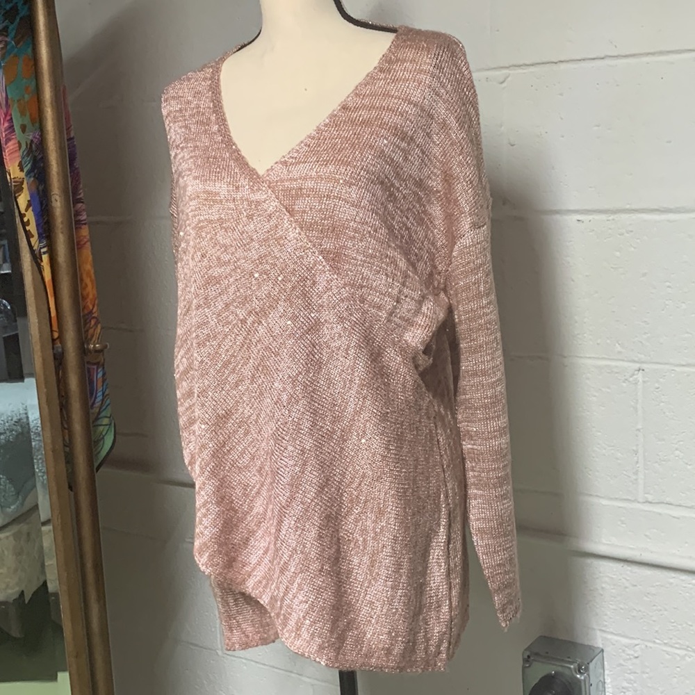 Cross cross tunic sweater